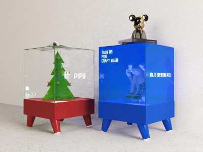现代亚克力灯箱3D模型下载